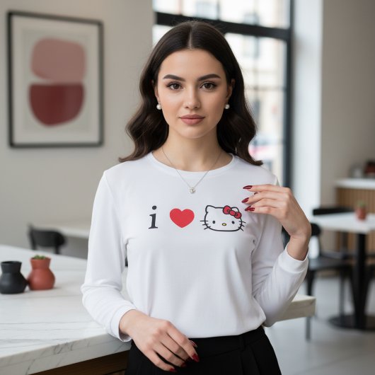 T-shirt Chatte