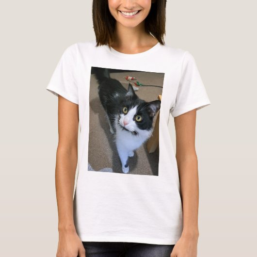 T-shirt Chatte-chat mignon (Devant)