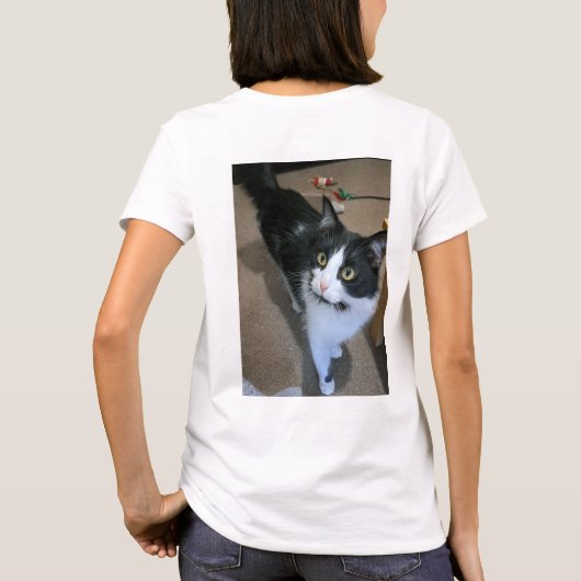 T-shirt Chatte-chat mignon (Dos)