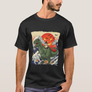 T-shirt Chatte de sorcière drôle d'Halloween à cheval sur 