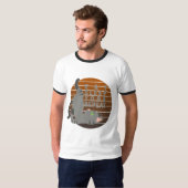 T-shirt Chatte drôle faisant du yoga. (Devant entier)