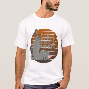 T-shirt Chatte drôle faisant du yoga.