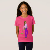 T-Shirt chatte fille    (Devant entier)