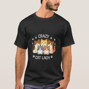 T-shirt Chatte Mignonne Dame aux Chats Folle Chat Drôle Am