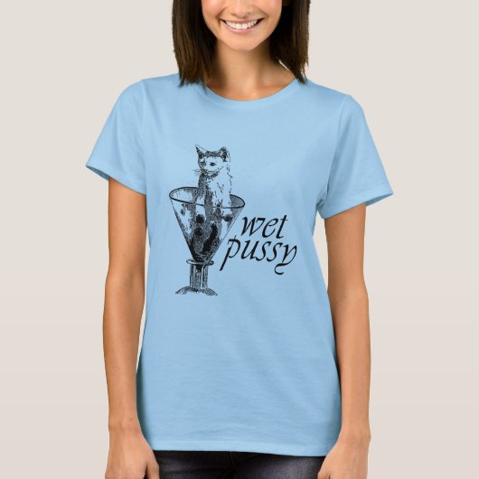 T-shirt Chatte Mouillée (Devant)