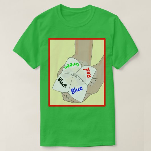T-shirt Chatterbox Cootie Catcher papier livre de fortune  (Design devant)