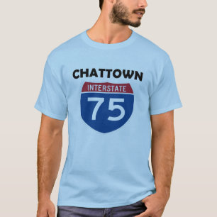 T-shirt Chattown Chattanooga Tennessee I-75 d'un état à un