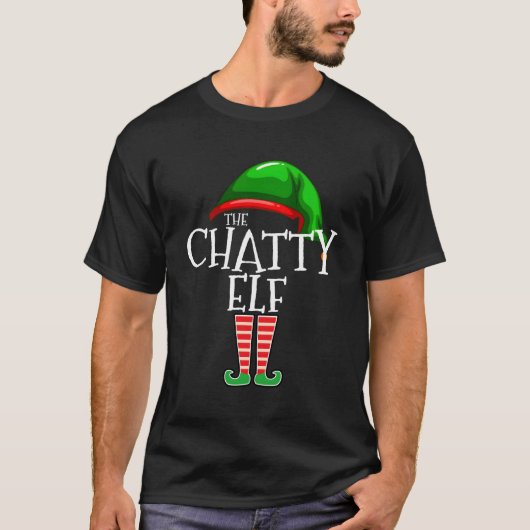 T-shirt Chatty Elf Family Matching Group (Devant)