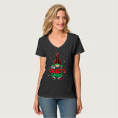 T-shirt Chatty Gnome Buffalo Plaid Matching Family Christm (Devant entier)