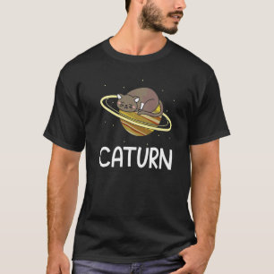 T-shirt Chaturn Propriétaire de chat Planètes de l'espace