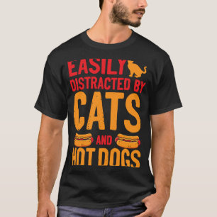 T-shirt Chaud Chien Chat Adulte Facilement Distrait Par Ch