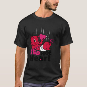 T-shirt Chaud Coeur Rouge Petit Diable