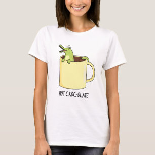 T-shirt Chaud Croc-colate Funny Crocodile Pun