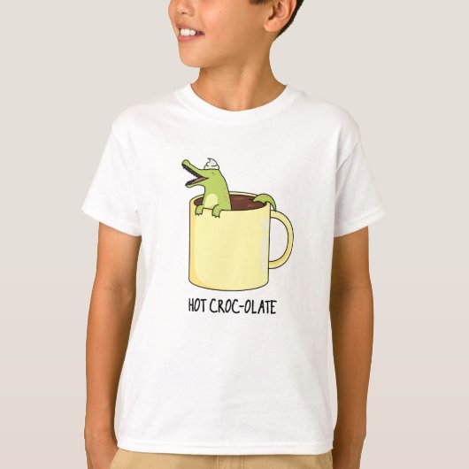T-shirt Chaud Croc-colate Funny Crocodile Pun (Devant)
