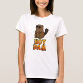 T-shirt Chaud Dam Funky Cool Beaver Pun (Devant)