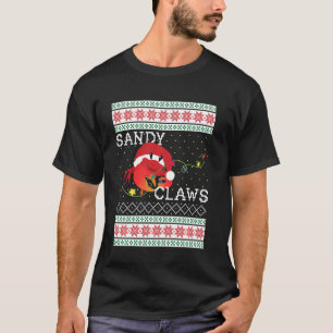 T-shirt Chaud de Noël moche Sandy Claws Crab amateurs de p