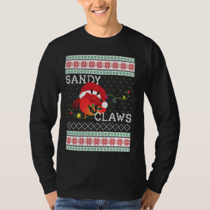 T-shirt Chaud de Noël moche Sandy Claws Crab amateurs de p