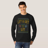 T-shirt Chaud Hanoukka laide Dégustons-nous Lit Boire Tee (Devant entier)