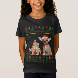 T-Shirt Chaud moche Noël Chihuahua Santa Hat Reindee