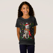 T-Shirt Chaud moche Noël Sibérien Husky Chien Chien Chien  (Devant entier)