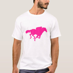 T-shirt Chaud Rose Horse Racing; Race Horse