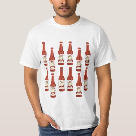 T-shirt Chaud Sauce Spicy Fun Picante Motif PERSONNALISER (Devant)