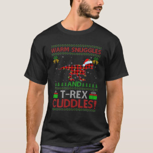 T-shirt Chaud Snuggles Et Bouddles Rex Gros Noël Rex