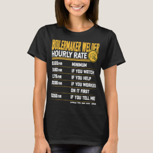 T-shirt Chaudière soudeuse horaire Taux chaudière soudeuse