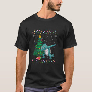 T-shirt Chauffage Chameleon Xmas Les lumières des arbres N