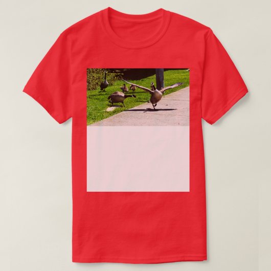 T-shirt Chauffage D'Oies Du Canada À D'Autres Ailes D'Oies (Design devant)