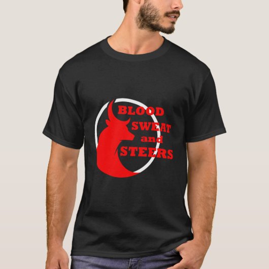 T-shirt Chauffage Et Rodéo De Steers (Devant)