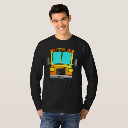 T-shirt Chauffeur de bus scolaire Navette jaune Transit ét (Devant entier)