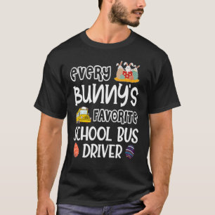 T-shirt Chauffeur de bus scolaire préféré de chaque lapin