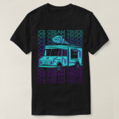 T-shirt Chauffeur de camion à crème glacée Rétro (Design devant)