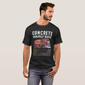 T-shirt Chauffeur de camion de mélangeur de ciment à tarif (Devant entier)