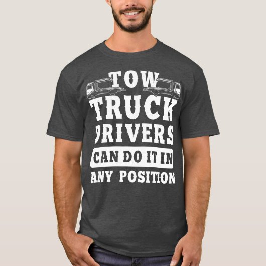 T-shirt Chauffeur de camion de remorque tout poste Trucker (Devant)