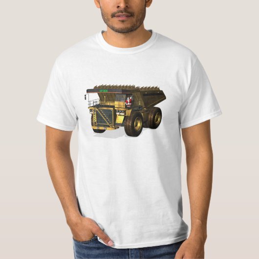 T-shirt Chauffeur de camion de vidage géant Santa Claus (Devant)