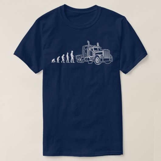 T-shirt Chauffeur de camion Funny Trucker Evolution Cadeau (Design devant)
