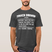 T-shirt Chauffeur de camion Noun Définition Amateurs de ca (Devant)