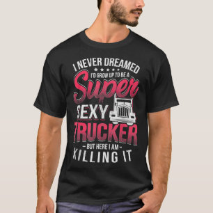 T-shirt Chauffeur de camion Novelty Semi Trailer Camion Bi