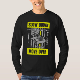 T-shirt Chauffeur De Camion Ralentis Déplacer Sur La Nouve