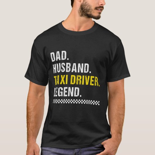 T-shirt Chauffeur de taxi papa mari (Devant)