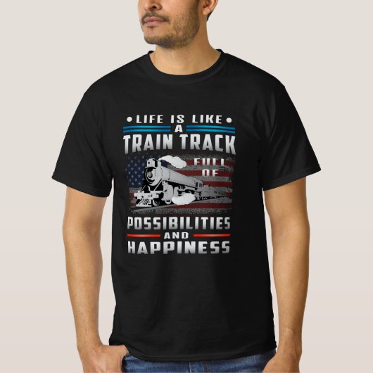 T-shirt Chauffeur de train Locomotive Trains ferroviaires  (Devant)