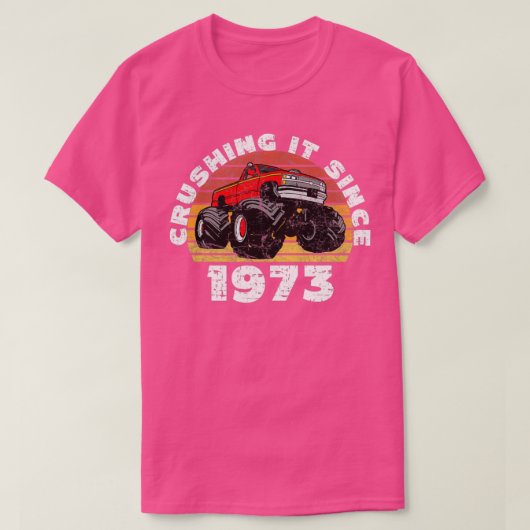 T-shirt Chauffeur Monster De Camion L'Écrasant Depuis 1973 (Design devant)