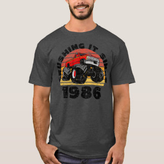 T-shirt Chauffeur Monster De Camion L'Écrasant Depuis 1986