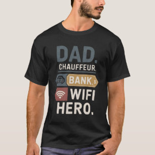 T-shirt Chauffeur. Station. Héros WiFi. - Graphique de la