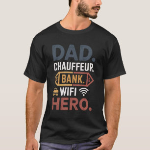 T-shirt Chauffeur. Station. Héros WiFi. - Graphique de la