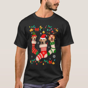 T-shirt Chaussette Labrador Noël Xmas Renne Santa ELF Do