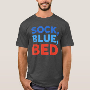 T-shirt Chaussette Lit Bleu Famille Drôle Mème famille ami
