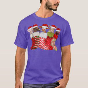 T-shirt Chaussettes de Noël Animaux Cheval Vache Chèvre Po